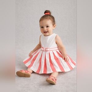 Jacadi Paris Pleated Dress – 12M (74 cm) – New, Unworn